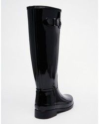 Hunter Original Refined Black Gloss Tall Wellington Boots