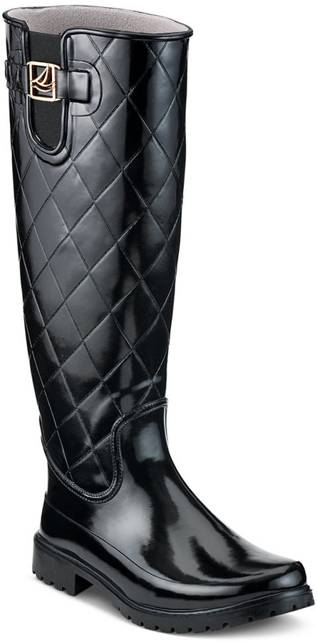 Sperry Pelican Tall Quilted Rain Boots 