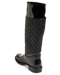 Posh Wellies Quizz Quilted Tall Rain Boot