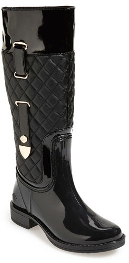 Posh Wellies Quizz Quilted Tall Rain Boot, $99 | Nordstrom | Lookastic