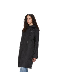 Off-White Black And Silver Unfinished Raincoat