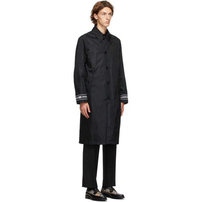 Burberry Black And White Keats Coat, $2,550 | SSENSE | Lookastic