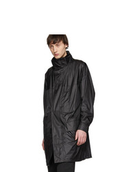 Yves Salomon Black Army Waterproof Coat