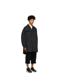 Fumito Ganryu Black Lapelled Mods Coat