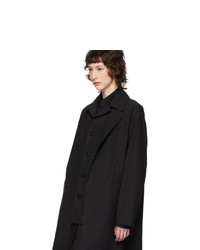 Ys Black Layered Coat