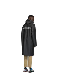 Vetements Black Logo Rain Coat