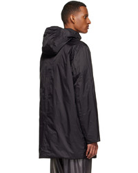 Rains Black Nylon Coat