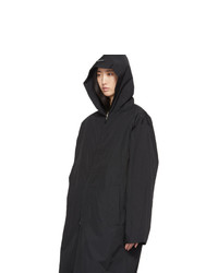 Fear Of God Black Nylon Hooded Rain Coat