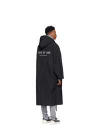 Fear Of God Black Nylon Hooded Raincoat