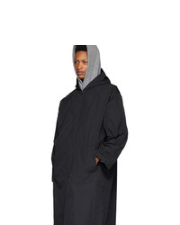 Fear Of God Black Nylon Hooded Raincoat