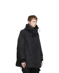 Julius Black Ox Hooded Coat