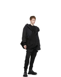 Julius Black Ox Hooded Coat