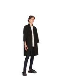 Naked and Famous Denim Black Oxford Overcoat