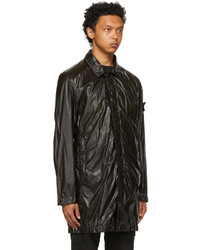 Stone Island Black Packable Lucido Tc Trench Coat