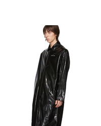 Marine Serre Black Patent Raincoat