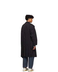 Homme Plissé Issey Miyake Black Pleated Coat