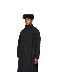 Homme Plissé Issey Miyake Black Pleated Coat