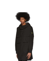Stone Island Black Pullover Coat