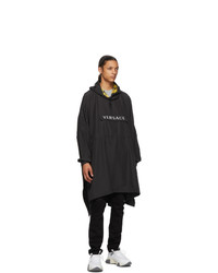 Versace Underwear Black Pullover Rain Coat