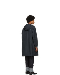 Helmut Lang Black Recycled Hooded Raincoat