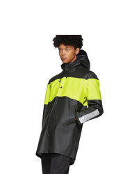 Stutterheim Black Reflective Sleeve Stockholm Raincoat