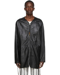 Acne Studios Black Relaxed Leather Jacket