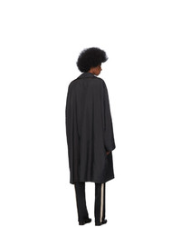 Random Identities Black Satin Overcoat