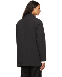 Stone Island Black Soft Shell Mid Length Coat