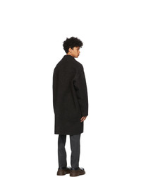 Acne Studios Black Wool Melange Coat