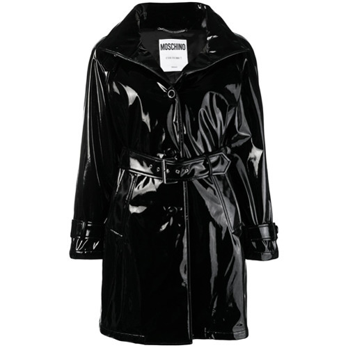 Moschino Glossy Raincoat, $1,364 | farfetch.com | Lookastic