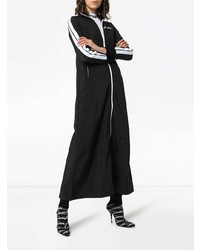 Palm Angels High Neck Zip Up Maxi Length Track Jacket