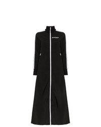 Palm Angels High Neck Zip Up Maxi Length Track Jacket