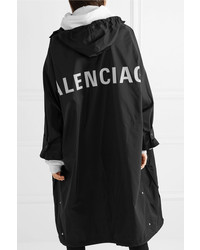 Balenciaga Opera Oversized Printed Reflective Shell Raincoat