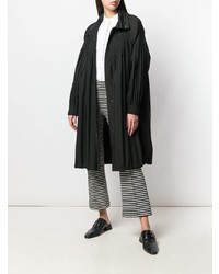 Pleats Please By Issey Miyake Pleated Detail Button Coat