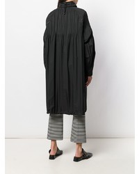 Pleats Please By Issey Miyake Pleated Detail Button Coat