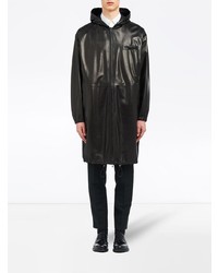 Prada Reversible Hooded Leather Coat