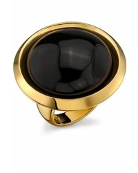 House Of Harlow 1960 Onyx Ring In Gold