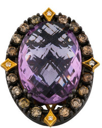 Sara Weinstock 2262ctw Amethyst Diamond Cocktail Ring