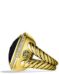 David Yurman Albion Ring With Black Onyx And Diamonds In Gold