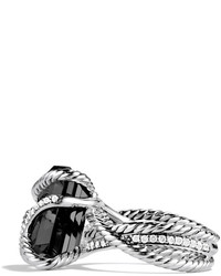 David Yurman Cable Wrap Ring With Black Onyx And Diamonds