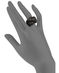 John Hardy Classic Chain Blackened Sterling Silver Large Braided Ring