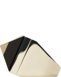 Givenchy Gold Black Pyramid Ring
