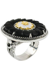 Konstantino Iris Xl Carved Black Onyx Ring Size 7