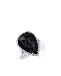 Jacob K. Ladies Pear Shape Black Diamond Ring