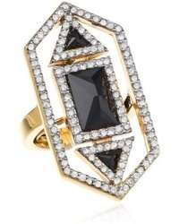 Juicy Couture Jewelry Cubic Zirconia Black Adjustable Ring