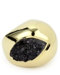 Ring Black Kara By Kara Ross Drusy Marquis Metal Adjustable Ring Black