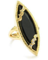 Melinda Maria Sassy Collection Black Onyx Sassy Marquis Ring Size 6