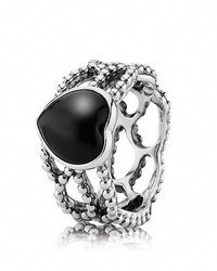Pandora Design Pandora Ring Black Onyx Mi Amor
