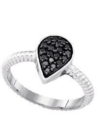 SEA Of Diamonds 020ctw Black Dia Ring