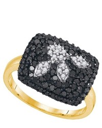 SEA Of Diamonds 100ctw Black Diamond Fashion Ring